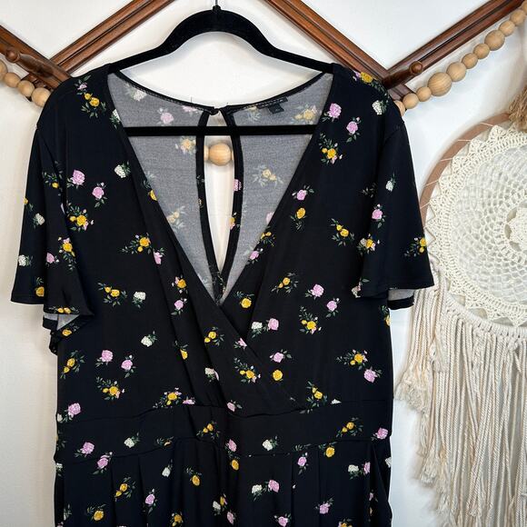 Torrid Black Floral Babydoll Dress - Picture 1 of 5